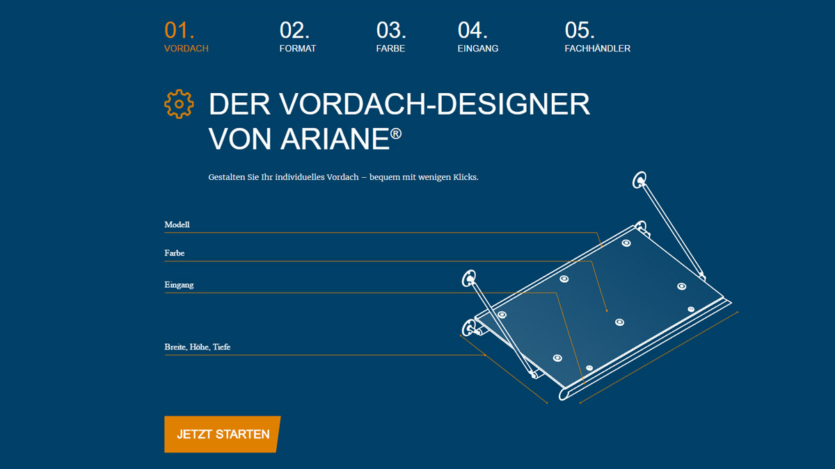 Vordächer von Ariane Aluminium-Systeme GmbH & Co. KG