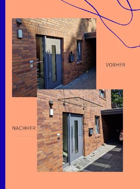 Referenz Montage eines Türvordaches | Schnebeck GmbH, Meppen